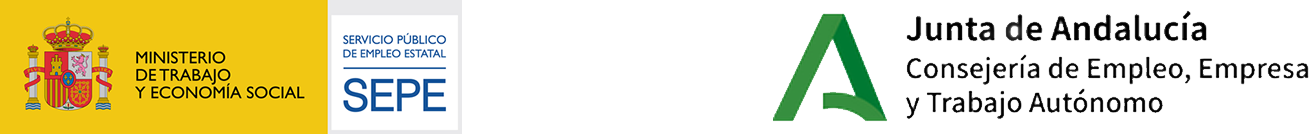 Logos oficiales SEPE y Fundae cursos subvencionados para desempleados